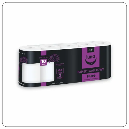 Papier toaletowy Pure a'10 160 listków celuloza 3 warstwy