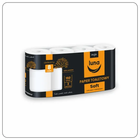 Papier toaletowy Soft a'8 150 listków celuloza 3 warstwy