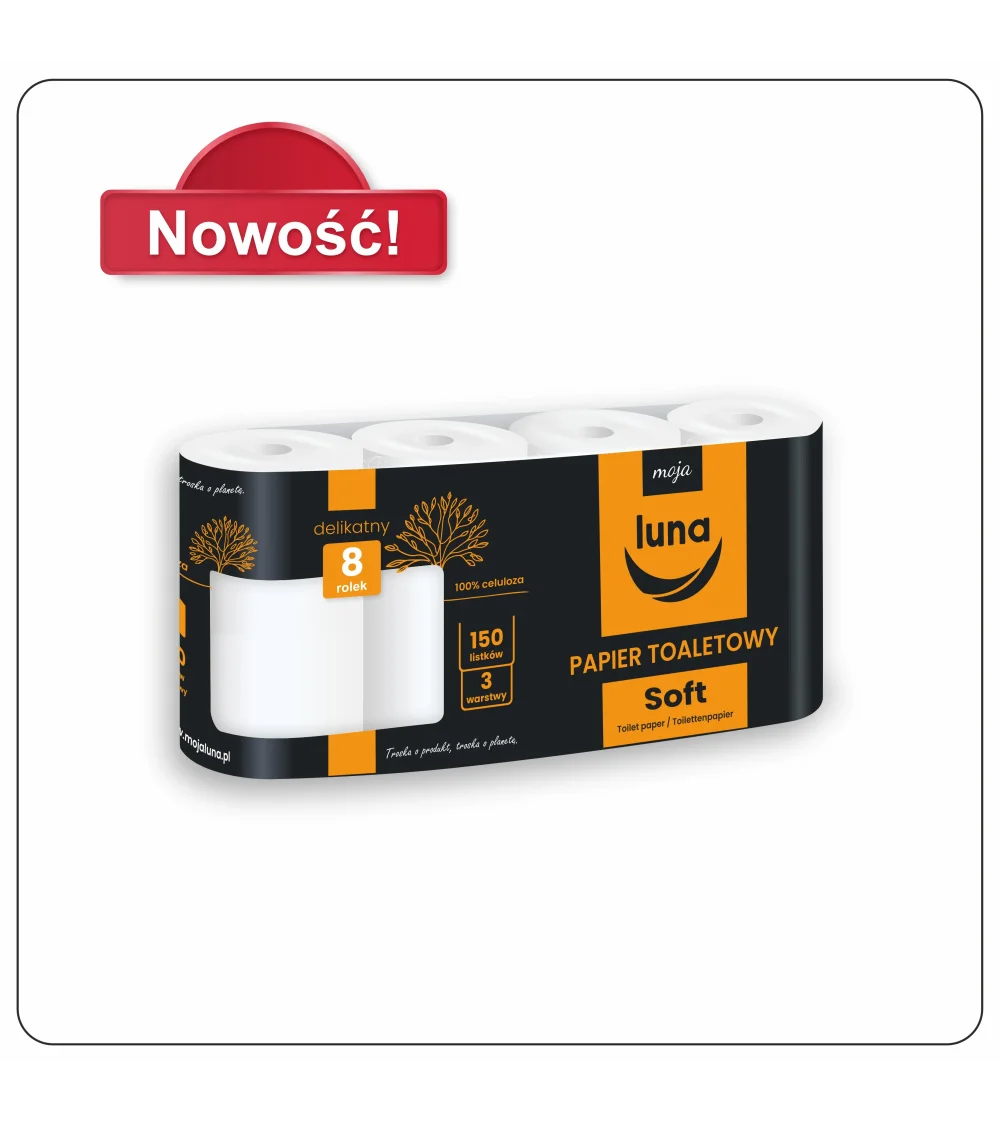 Papier toaletowy Soft a'8 150 listków celuloza 3 warstwy