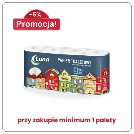 Papier toaletowy A'8x8 Luna City celuloza 2 warstwy