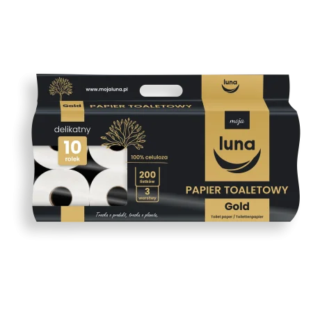 Papier toaletowy Gold a'10x7 200 listków celuloza 3 warstwy