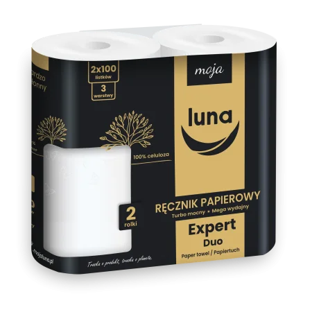 Ręcznik papierowy Expert Duo a'2x9 100 listków celuloza 3 warstwy