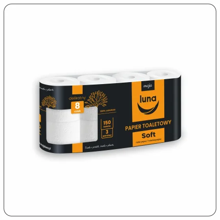 Papier toaletowy Soft a'8 150 listków celuloza 3 warstwy