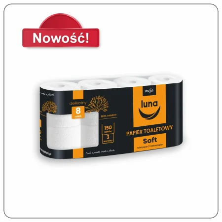 Papier toaletowy Soft a'8 150 listków celuloza 3 warstwy