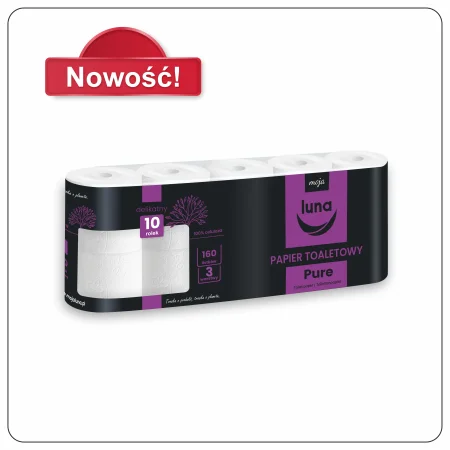 Papier toaletowy Pure a'10 160 listków celuloza 3 warstwy