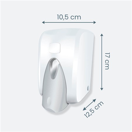 Dozownik mydła w płynie 0,5 l, biały (s5)-100855