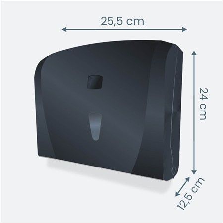 Dozownik ręcznika składanego w systemie "V" mini, czarny (k40b)-100871