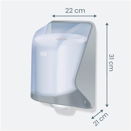 Dozownik ręcznika w systemie Center Pull, transparentny (og2t)-100886