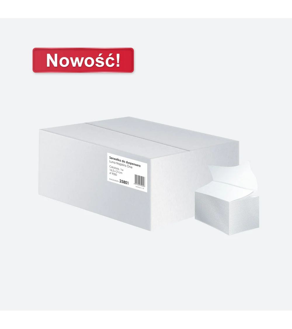 Serwetka do dyspensera a'9000 Luna Napkins One 16,5x21 celuloza 1w Serwetka do dyspensera a'9000 Luna Napkins One 16,5x21 celuloza 1w