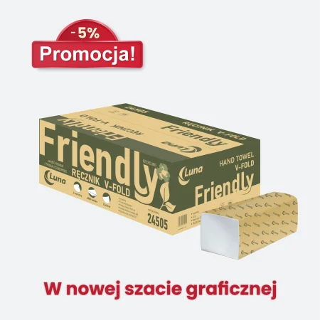 Ręcznik V FOLD a'4000 Luna Friendly 23x21 makulatura bielona 2w