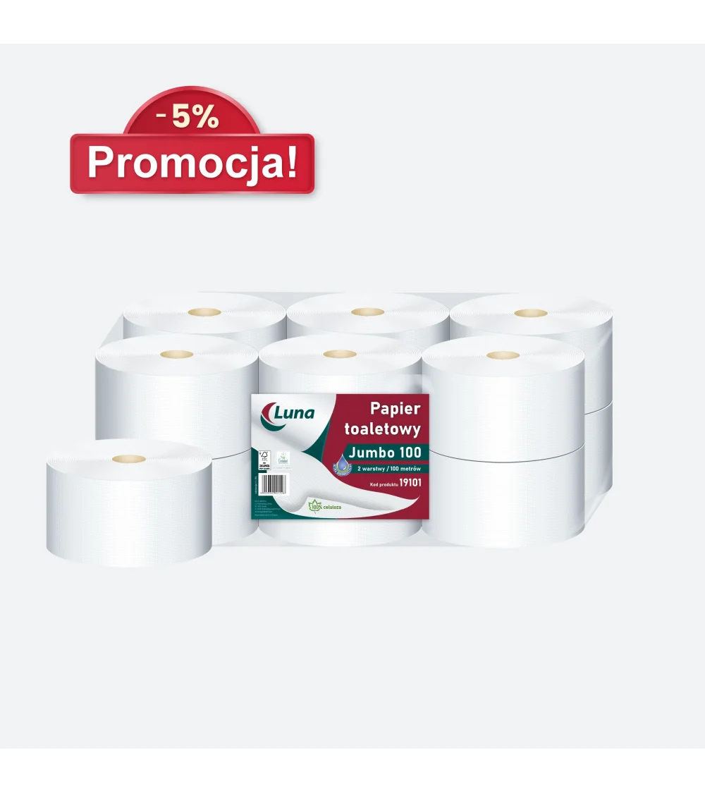 Papier toaletowy a'12 Jumbo 100 celuloza 2w Papier toaletowy a'12 Jumbo 100 celuloza 2w
