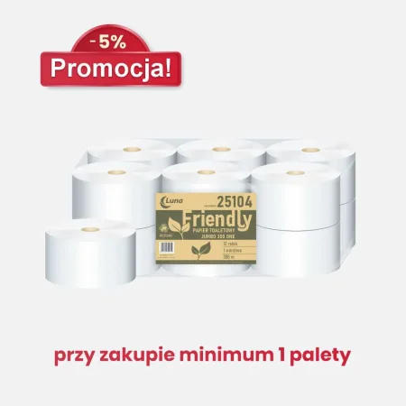 Papier toaletowy jumbo a’12 Friendly 300 One  makulatura 1 warstwa