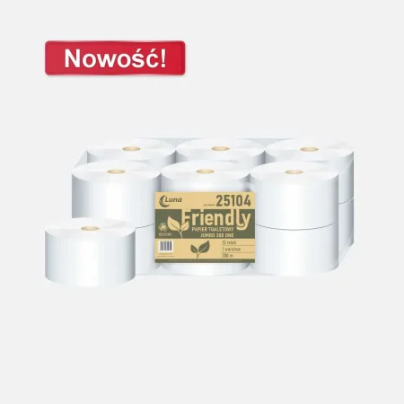 Papier toaletowy jumbo a’12 Friendly 300 One  makulatura 1 warstwa