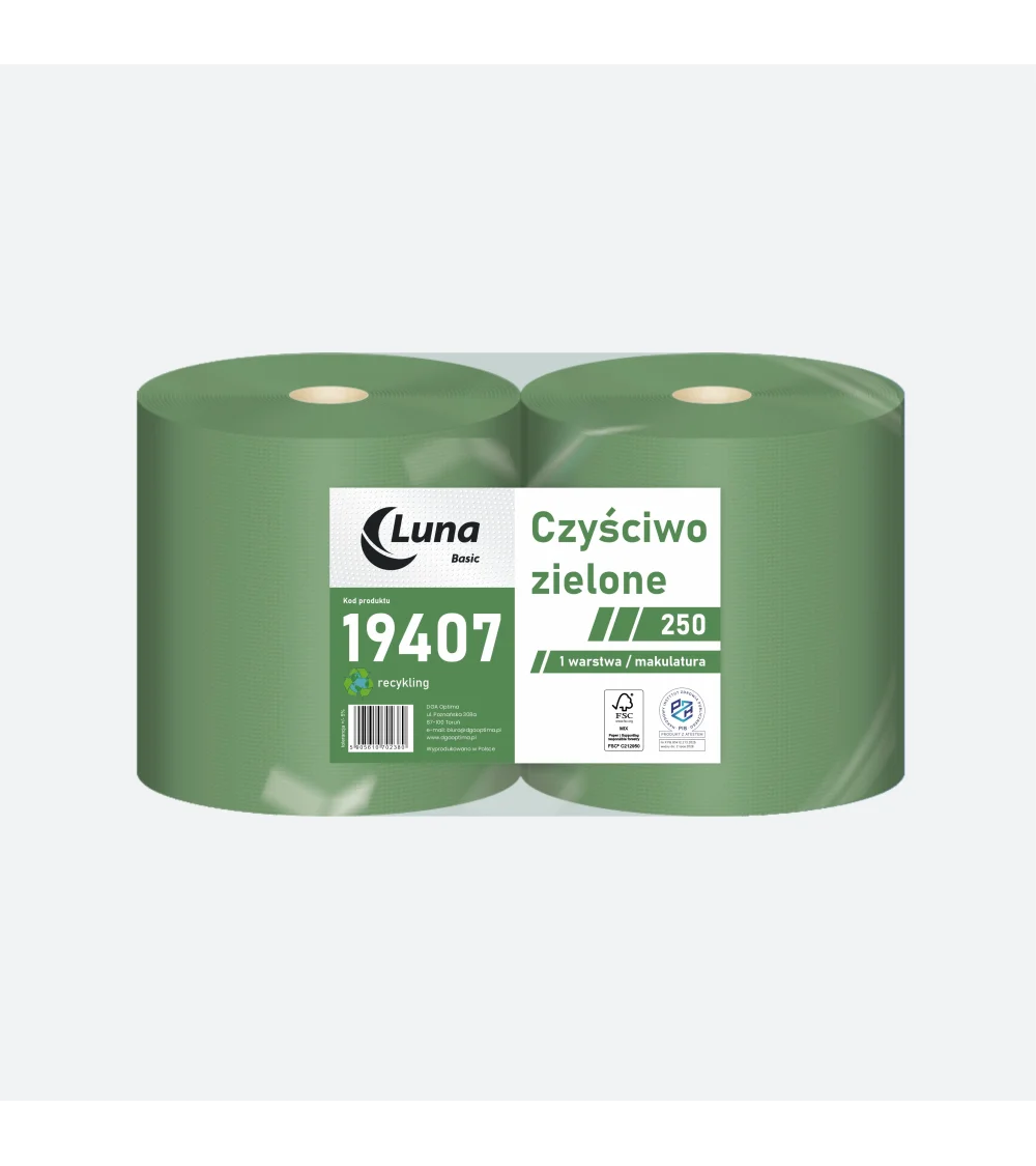 Czyściwo a'2 Luna 250 Green makulatura zielona 1w
