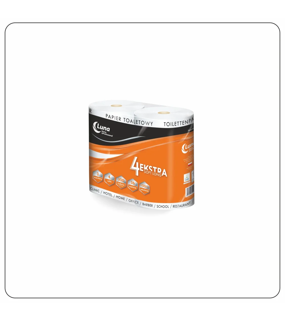 Papier toaletowy A'4x8 4ekstra soft long celuloza 3 warstwy