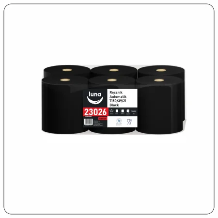 Ręcznik Automatik a'6 black T150/39/21 celuloza czarna 2w