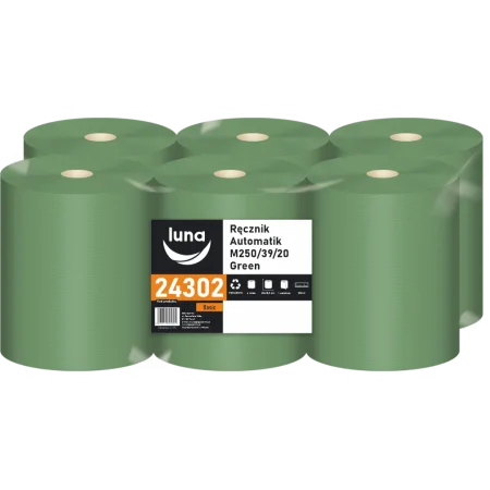 Ręcznik Automatik a'6 M250/39/20 green makulatura 1w