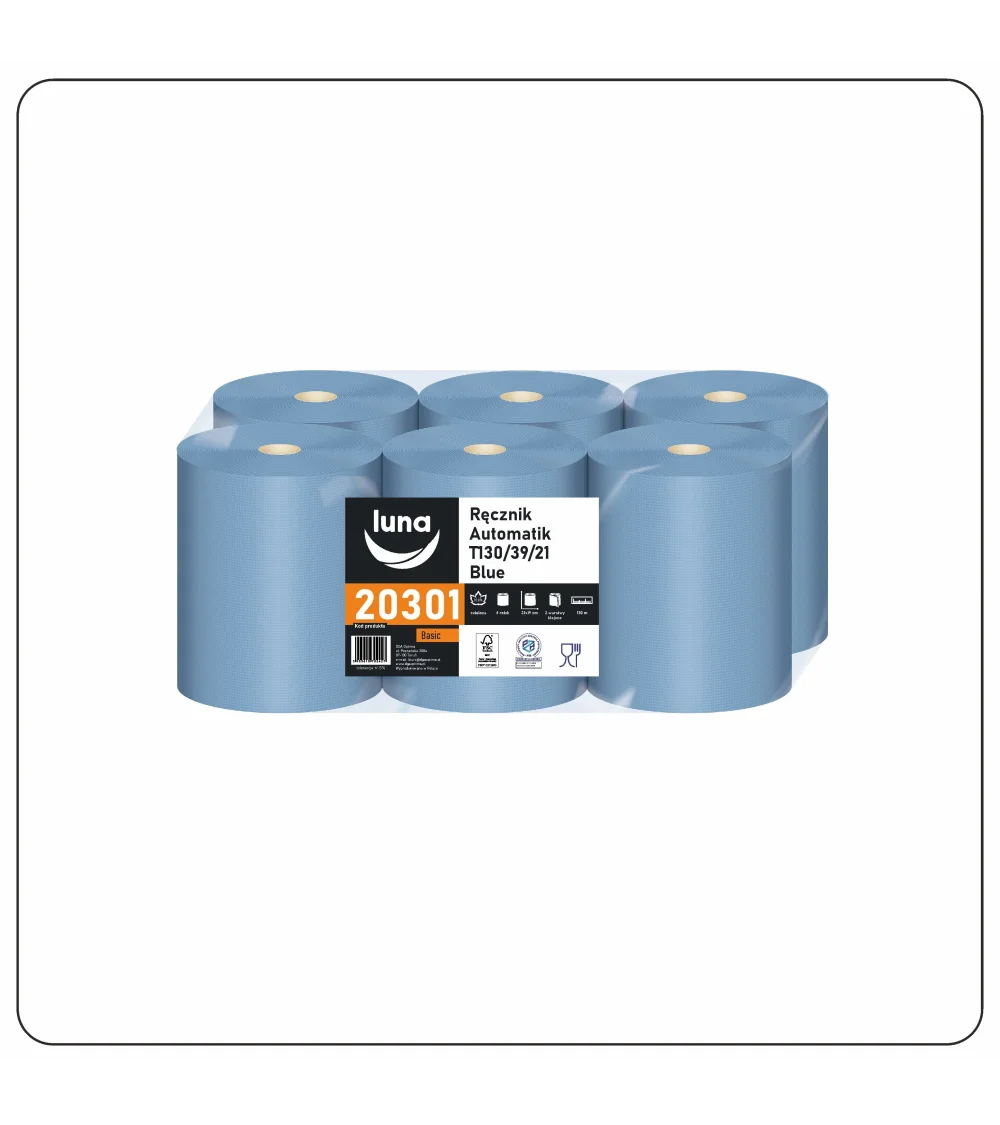 Ręcznik Automatik a'6 blue T130/39/21 celuloza niebieska 2w