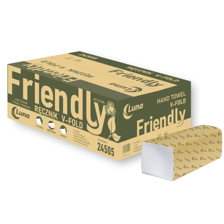 Ręcznik V FOLD a'4000 Luna Friendly 23x21 makulatura bielona 2w
