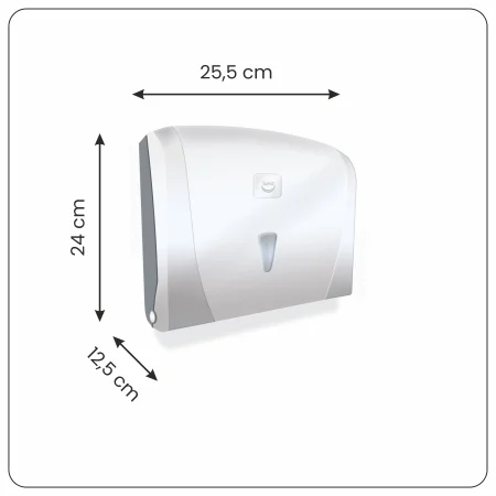 Dozownik ręcznika składanego w systemie "V"mini, biały