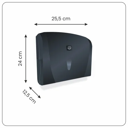 Dozownik ręcznika składanego w systemie "V" mini, czarny