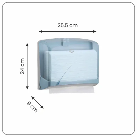 Dozownik ręcznika składanego w systemie "NN", transparentn