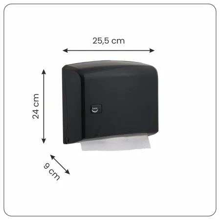 Dozownik ręcznika składanego w systemie "NN"mini, czarny