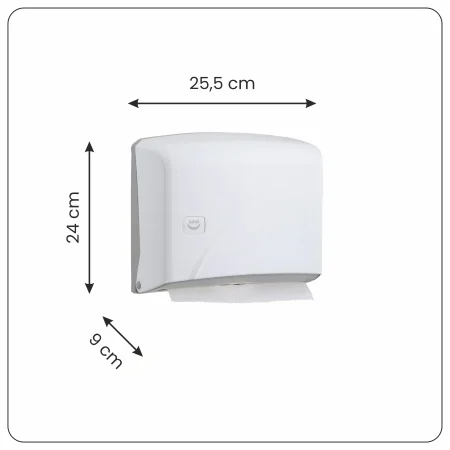 Dozownik ręcznika składanego w systemie "NN"mini, biały