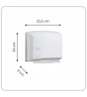 Dozownik ręcznika składanego w systemie "NN"mini, biały