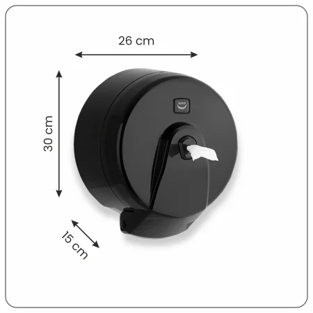 Dozownik papieru toaletowego w systemie Center Pull, czarny