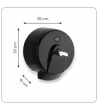 Dozownik papieru toaletowego w systemie Center Pull, czarny