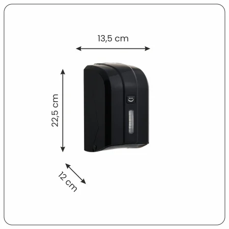 Dozownik papieru toaletowego w składce, czarny