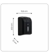Dozownik papieru toaletowego w składce, czarny