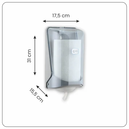 Dozownik ręcznika w systemie Center Pull mini, transparentny (sg2t)