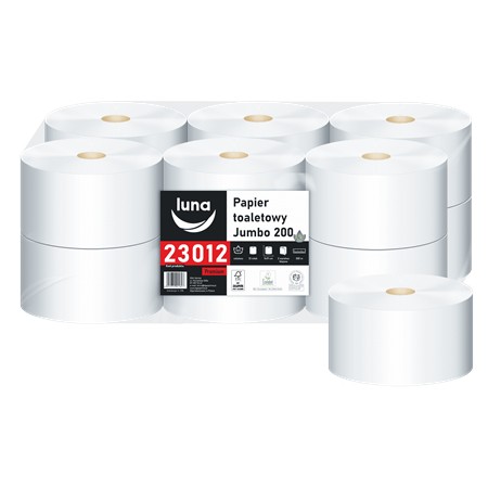 Papier toaletowy a'12 Jumbo 200 celuloza 2 warstwy II gatunek-106134