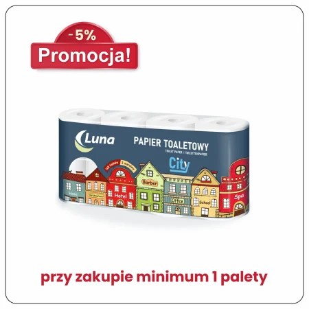 Papier toaletowy A'8x8 Luna City celuloza 2 warstwy